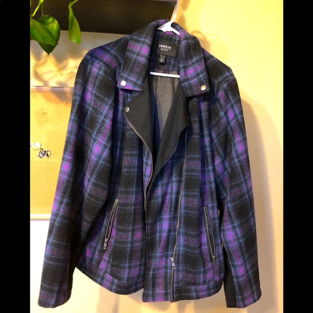 NWOT Multi-Plaid Flannel Moro Jacket Torrid 3X